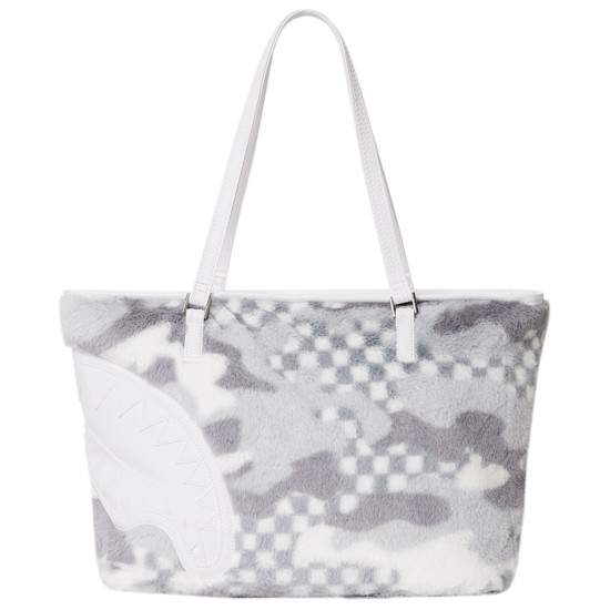 Sprayground Τσάντα ώμου White Fur 3AM Tote